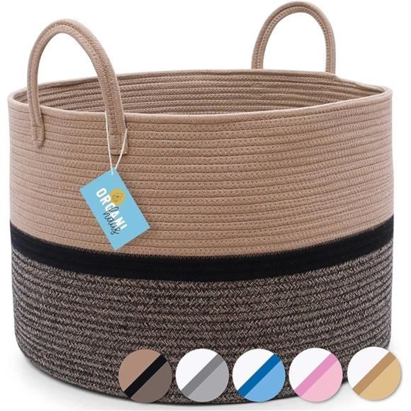 Blanket Storage Basket 20x13Extra Large Basket for Blankets Living Room